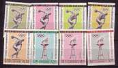 PGL - JEUX OLYMPIQUES 1964 PARAGUAY Yv N°704/08+AERIENNE  ND ** TIRAGE 6000 - Ete 1964: Tokyo