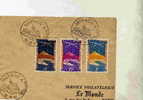 MONACO  FRAGMENT JOURNAL LE MONDE TIMBRES RADIO MONTE CARLO - Marcofilie