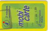 MOBICARTE 2 MINUTES JAUNE AVRIL 1998 A 12/2001 BARRE SUR CODE ETAT COURANT - Mobicartes (recharges)