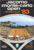 CARTE PUBLICITAIRE - TENNIS - PUBLICITE VOLVO Et SLAZENGER - MONACO - JACOMO OPEN De MONTE CARLO En 1983 - Tennis