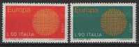 ITALIA - ITALIE - ITALY - 1970 - EUROPA YT 1047/1048 ** - 1970