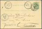 E.P. Carte 5 Centimes Vert, Obl. Sc BRUXELLES 5 Du 15 Avril 1884 Vers Nivelles, Réexpédié LINCENT. Rare. - 1728 - Briefkaarten 1871-1909