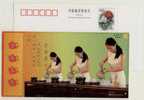 China 2002 Fujian Anxi Tea Ceremony Performing Art Advertising Postal Stationery Card #8 - Sonstige & Ohne Zuordnung