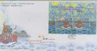 FDC --- 2001 ---  DRAGON BOAT--- JOINT ISSUED WITH AUSTRALIA --- MINI-SHEET --- SPECIAL CANCELLED - Other & Unclassified