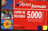 Airtel ACR-041/1 Cupon De Recarga 5000 Ptas. 31/12/2000. Reverso 607  G&D Sin S.A.  Marca - Airtel