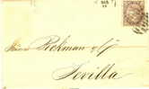 ES98-L1955-CARTA DE BARCELONA A SEVILLA.1869. (Ed 98) - Lettres & Documents