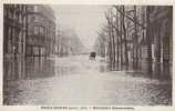 INONDATIONS PARIS INONDE (Janvier 1910) Boulevard Haussmann Cpa Animée - Inondations