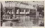 INONDATIONS PARIS INONDE (Janvier 1910) Place Maubert Cpa Animée - Überschwemmungen