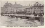 INONDATIONS PARIS INONDE (Janvier 1910) Gare Quai D'Orsay Et Légion D'Honneur Cpa Animée - Inundaciones