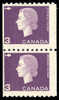 Canada (Scott No. 407 - Elizabeth) [**]  Timbre Roulette / Coil Stamp (Paire / Pair) - Roulettes