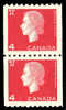 Canada (Scott No. 408 - Elizabeth) [**]  Timbre Roulette / Coil Stamp (Paire / Pair) - Rollo De Sellos