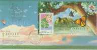 FDC ---- 2001 ----  STAMP SHOW 2001 --- TREE --- BUTTERFLY ---- A --- - Other & Unclassified