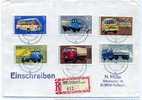 AUTOMOBILES / CAMIONS / SUR LETTRE RECOMMANDEE / ALLEMAGNE  1982 - Camions