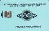 GHANA 25 UNITS  BLUE   LOGO  GHA-014  EXP 09/97  CHIP 7  SPECIAL  PRICE !!! - Ghana