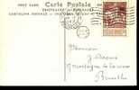 2C 1911 Sur Très Belle Carte Postale De L'ancienne Poste De Bruxelles Monnaie - 1910-1911 Caritas