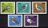 BULGARIA \ BULGARIE - 1984 - Pigeons Et Colombes - 5v** - Pigeons & Columbiformes