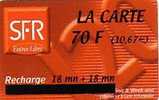 REUNION ILE RECH GSM SFR 70F SURCH EN NOIRE VALID 12.02 ANCIENNE RARE VALEUR 25E - Réunion