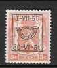 Belgie OCB V604 (**) - Typo Precancels 1936-51 (Small Seal Of The State)