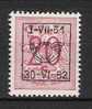 Belgie OCB V617 (**) - Typos 1951-80 (Chiffre Sur Lion)