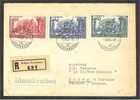 LIECHTENSTEIN, R-COVER WITH FULL SET 1939 TO FRANCE - Storia Postale