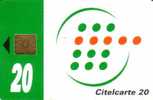 IVORY COAST  20 U TELECOM  LOGO  NE  IVC-21 GREEN  BAND  CHIP   SPECIAL PRICE !! - Côte D'Ivoire