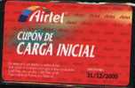 Airtel ACR-005/1. Cupon De Recarga Inicial 31/12/2000. Reverso 907 M.Mar - Airtel