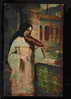 27941 / Germany Art Hermann Kaulbach  - Ave Maria VEILING GIRL W VIOLIN Music Pc / EAS 141 - Kaulbach, Hermann