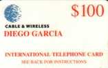 DIEGO GARCIA $100    LOGO  & TEXT  RED ON   WHITE   DGA-R-04  MINTAGE SMALL  SPECIAL PRICE !!! READ DESCRIPTION !! - Diego-Garcia