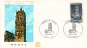 France FDC 1967 (No. Y.&T.1504 ) Rodez - 1960-1969