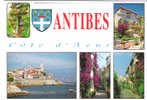 CP - ANTIBES - MULTIVUES -  LA COTE D´AZUR - AS DE COEUR - Antibes