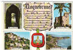 CP - ROQUEBRUNE - MULTIVUES -  LA RUE MONCOLLET - LE CHATEAU FEODAL - ROQUEBRUNE VILLAGE - ROQUEBRUNE ET LE CAP MARTIN - Roquebrune-Cap-Martin