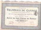 TITRE  .TRAMWAYS DE  CANNES . - Africa