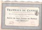 TITRE  .TRAMWAYS DE  CANNES . - Afrique