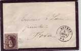 Lettre Deuil N° 14A DENT 13.5 LP 10 ANTHEE Vers FOSSE ***RRR+TTB*** - 1863-1864 Medallions (13/16)