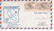 USA YT 727 En Paire Sur Lettre Premier Vol Courrier Aérien Fresno-San-Francisco : Centenaire De La Guerre Civile - Independecia USA