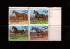 STATI UNITI D´AMERICA - 1985 - 4 Valori Nuovi S.t.l. Da 22 C., In Blocco, Emissione RAZZE EQUINE - In Ottime C. - DC0443 - Bandes & Multiples