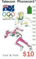 AUSTRALIA  $10 BARCELONA SPAIN OLYMPIC SPORT RUNNER TAMURA  USED READ DESCRIPTION !! - Australien