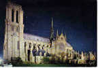 Carte Postale De Paris - Notre Dame Vue Du Quai Montebello, La Nuit - Paris Bei Nacht