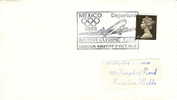Enveloppe Départ De Londres De L'équipe Britannique 07/10/68 Jeux Olympiques Mexico - Estate 1968: Messico