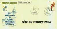 FRANCE 3877 FDC Enveloppe Luxe Premier Jour 2006 Fête Du Timbre SPIROU à MULHOUSE + 30 Ans CPI (1) - Bandes Dessinées