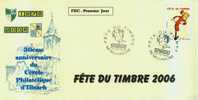 FRANCE 3877 FDC Enveloppe Luxe Premier Jour 2006 Fête Du Timbre SPIROU à MULHOUSE + 30 Ans CPI (2) - Stripsverhalen