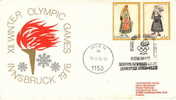 Enveloppe Vol Spécial Athènes Innsbruck 30/01/76 Jeux Olympiques D'Innsbruck - Hiver 1976: Innsbruck