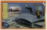 Dolphin,China 2003 Qinhuangdao Underwater World Aquarium Admission Ticket Pre-stamped Card,perforated Used - Delfine