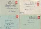 FOUR USSR Postal Covers With " Coat Of Arms " - Stamped 1958 - Lot#10 - Covers & Documents