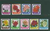 CC0038 Roses 645 à 653 Nouvelle Zelande 1975 Neuf ** - Nuovi