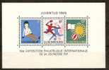 LUXEMBOURG 1969 YOUTH & LEISURE, DOLL, BALL PLAYERS, BOOK, COMPASS ROSE S/s MNH #  5072 - Neufs