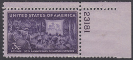 !a! USA Sc# 0855 MNH SINGLE From Upper Right Corner W/ Plate-# (23181) - Baseball Centennial - Ongebruikt