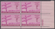 !a! USA Sc# 0924 MNH PLATEBLOCK (LR/23152) - Telegraph - Ungebraucht