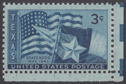 !a! USA Sc# 0938 MNH SINGLE From Lower Right Corner - Texas Statehood. 100th Anniv. - Unused Stamps
