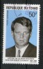 CHAD - TCHAD 1969 FAMOUS PEOPLE, R. F. KENNEDY, APOSTLES OF NON-VOILENCE Cancelled # 12886 - Kennedy (John F.)